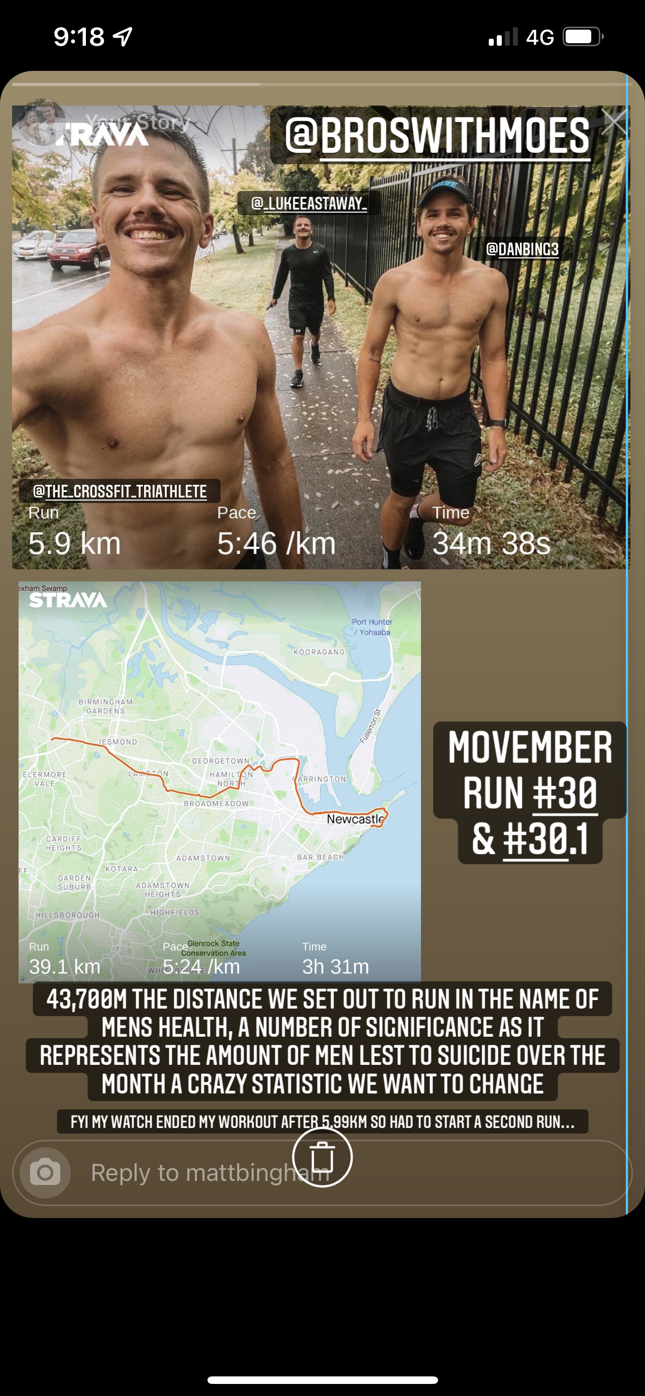 For Every Bro 43700 metre run story