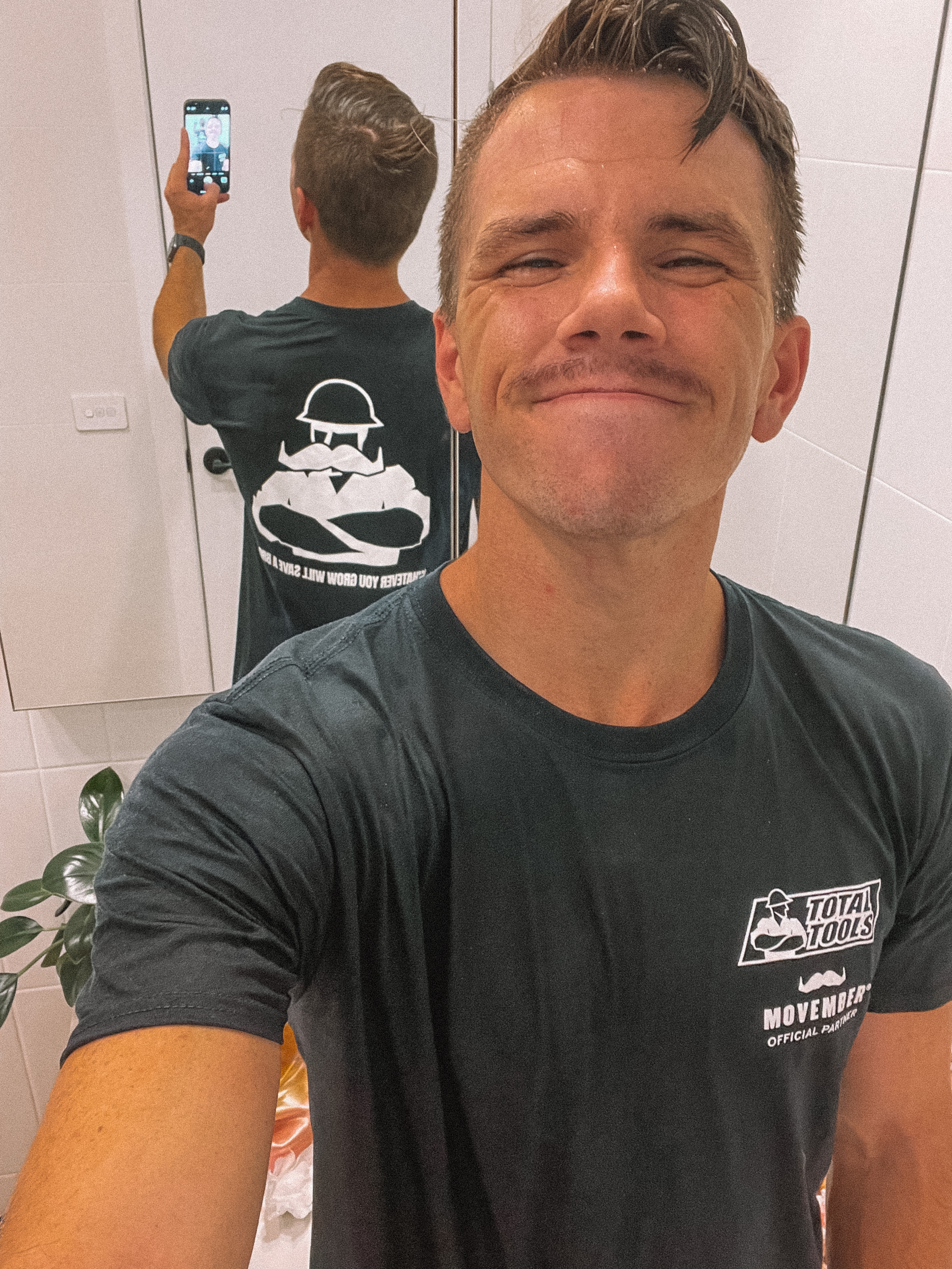 Movember shirt during the 2021 challenge