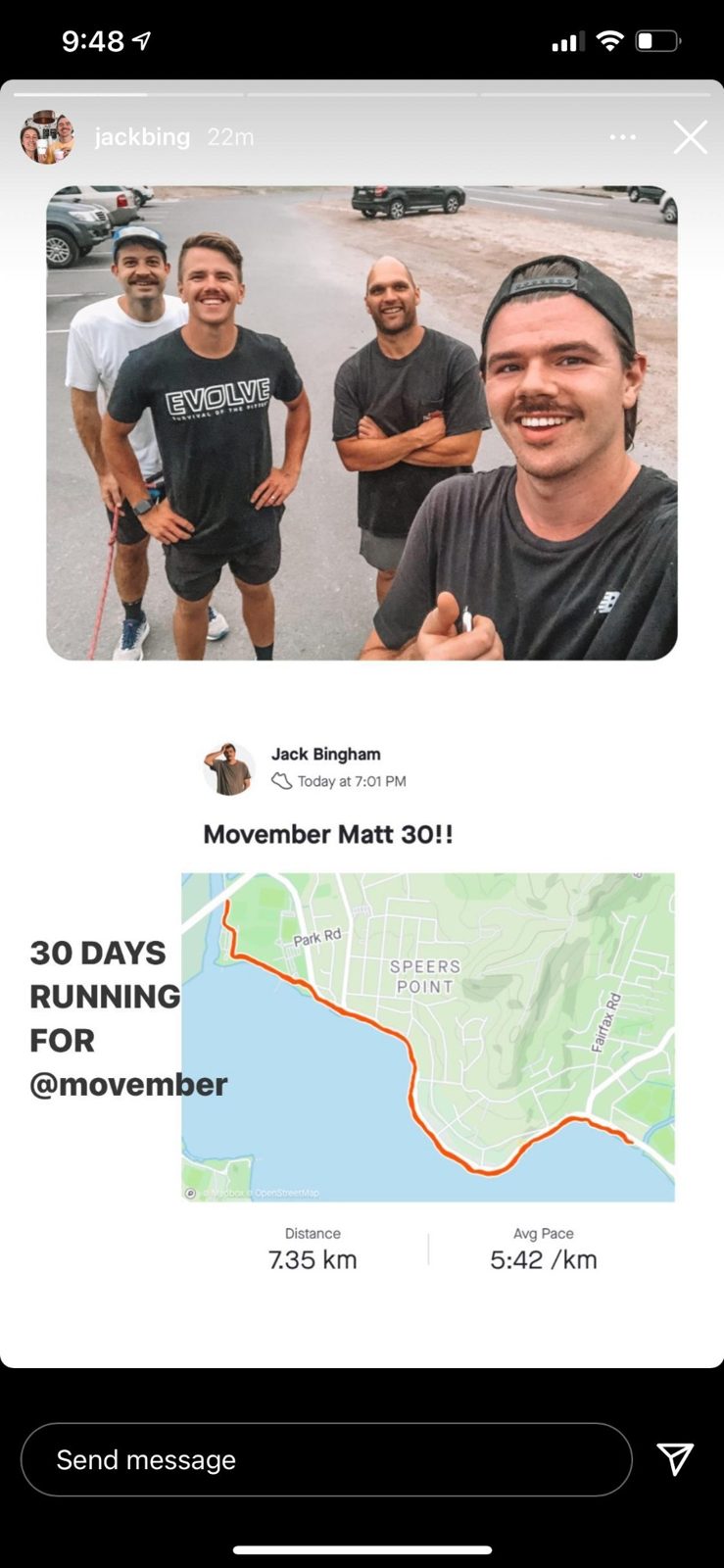 Day 30 run with mates